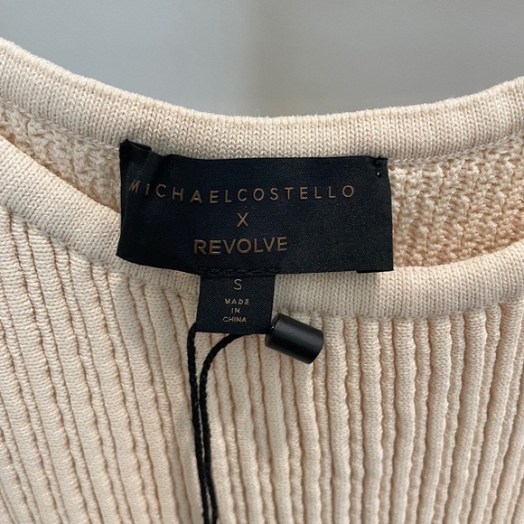 NWT Michael Costello x Revolve Cream Oline Mini Knit Dress (Size S - Picture 7 of 9